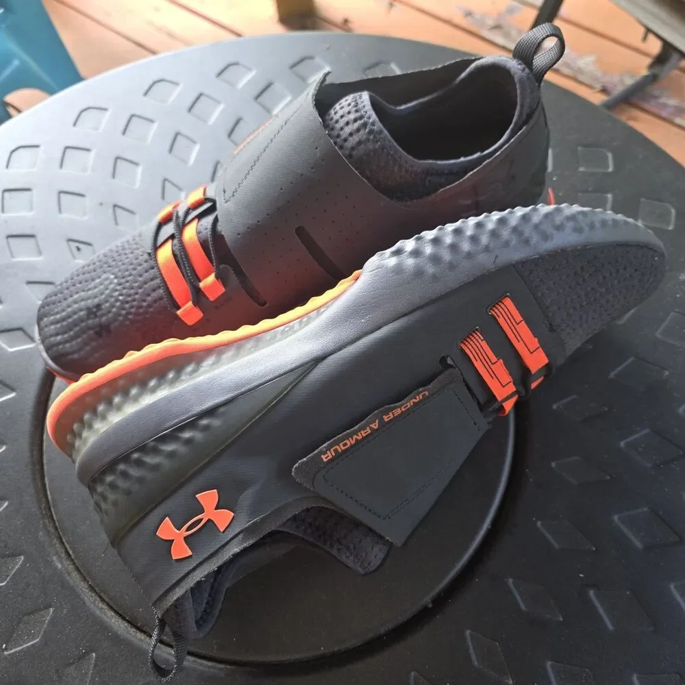 Under Armour Men's Training Team Architech Gray Orange Training Shoes Sz 13